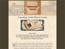 Tablet Screenshot of genealogytrails.com